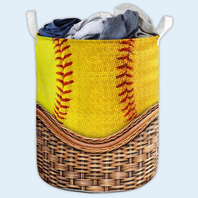S: 17.72”x13.78” (45x35 cm) Softball Basic Style - Laundry Basket - Owls Matrix LTD