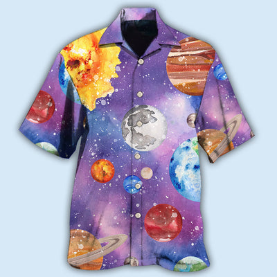 Planet Solar System - Hawaiian Shirt - Owls Matrix LTD