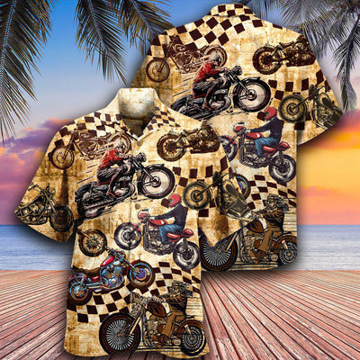 Motorcycle Some Need Therapy I Have My Motorcycle I'm Happy - Hawaiian Shirt - Owls Matrix LTD