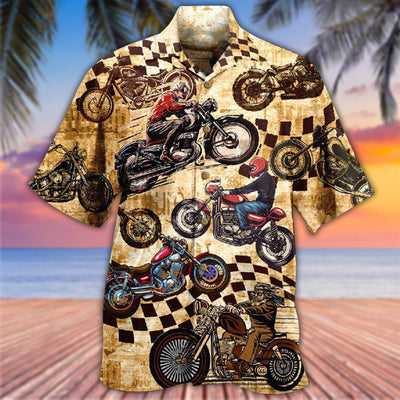 Motorcycle Some Need Therapy I Have My Motorcycle I'm Happy - Hawaiian Shirt - Owls Matrix LTD