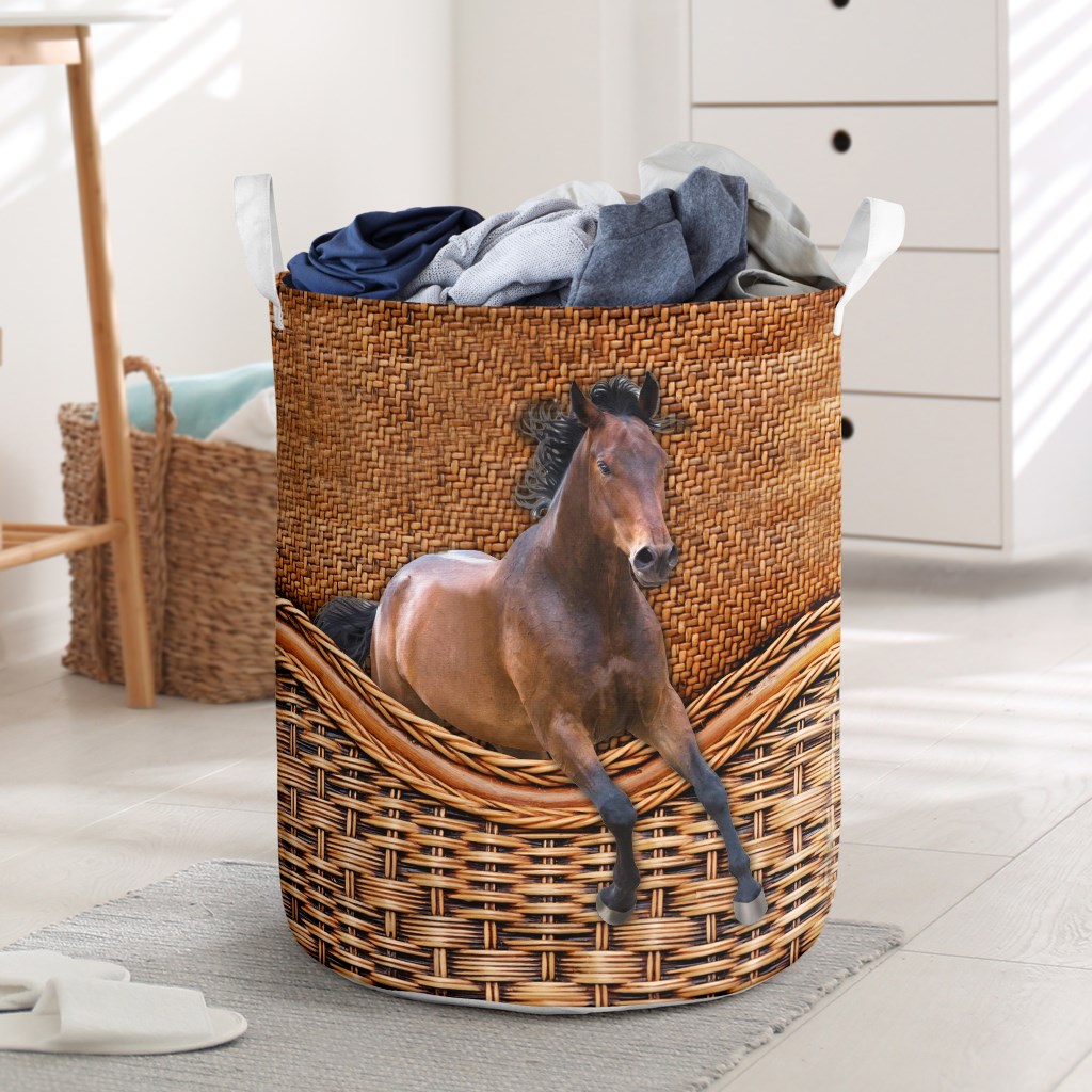 Strong Horse Basic Style - Laundry Basket - Owls Matrix LTD
