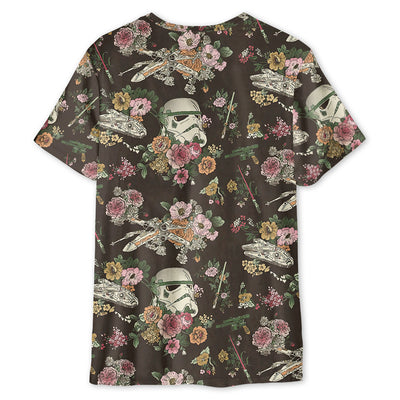 SW Stormtrooper Flower Vintage - Unisex 3D T-shirt