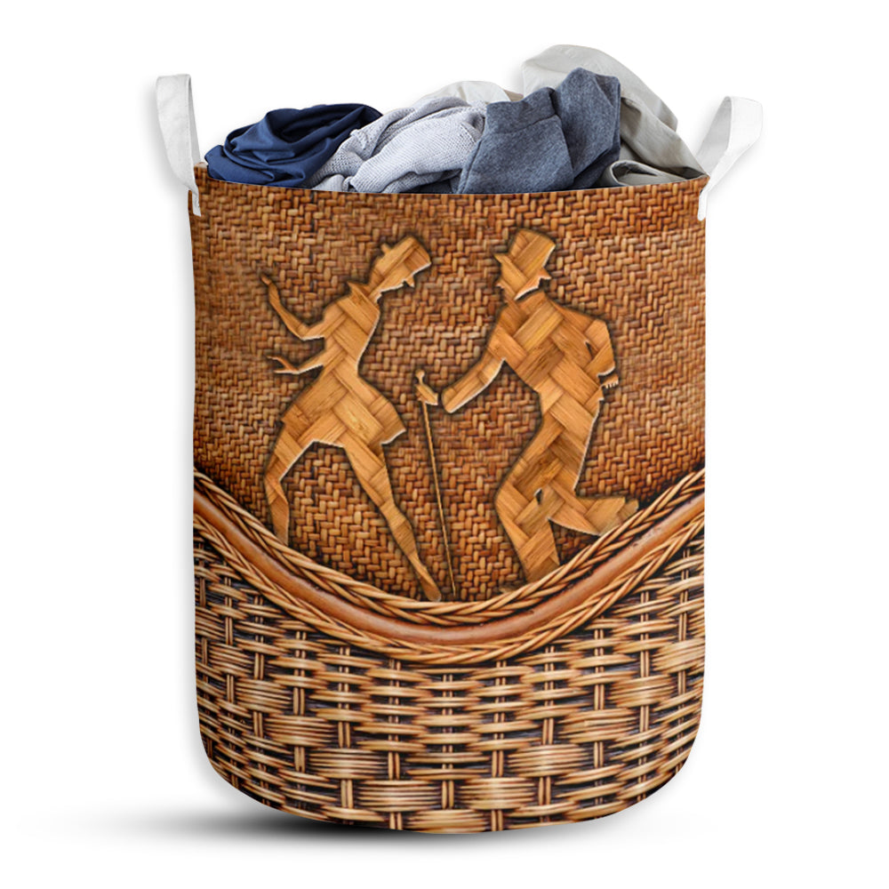 Tap Dance Rattan Texture - Laundry Basket - Owls Matrix LTD