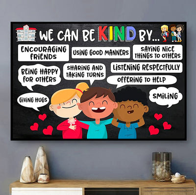 Teacher We Can Be Kind - Horizontal Poster - Owls Matrix LTD
