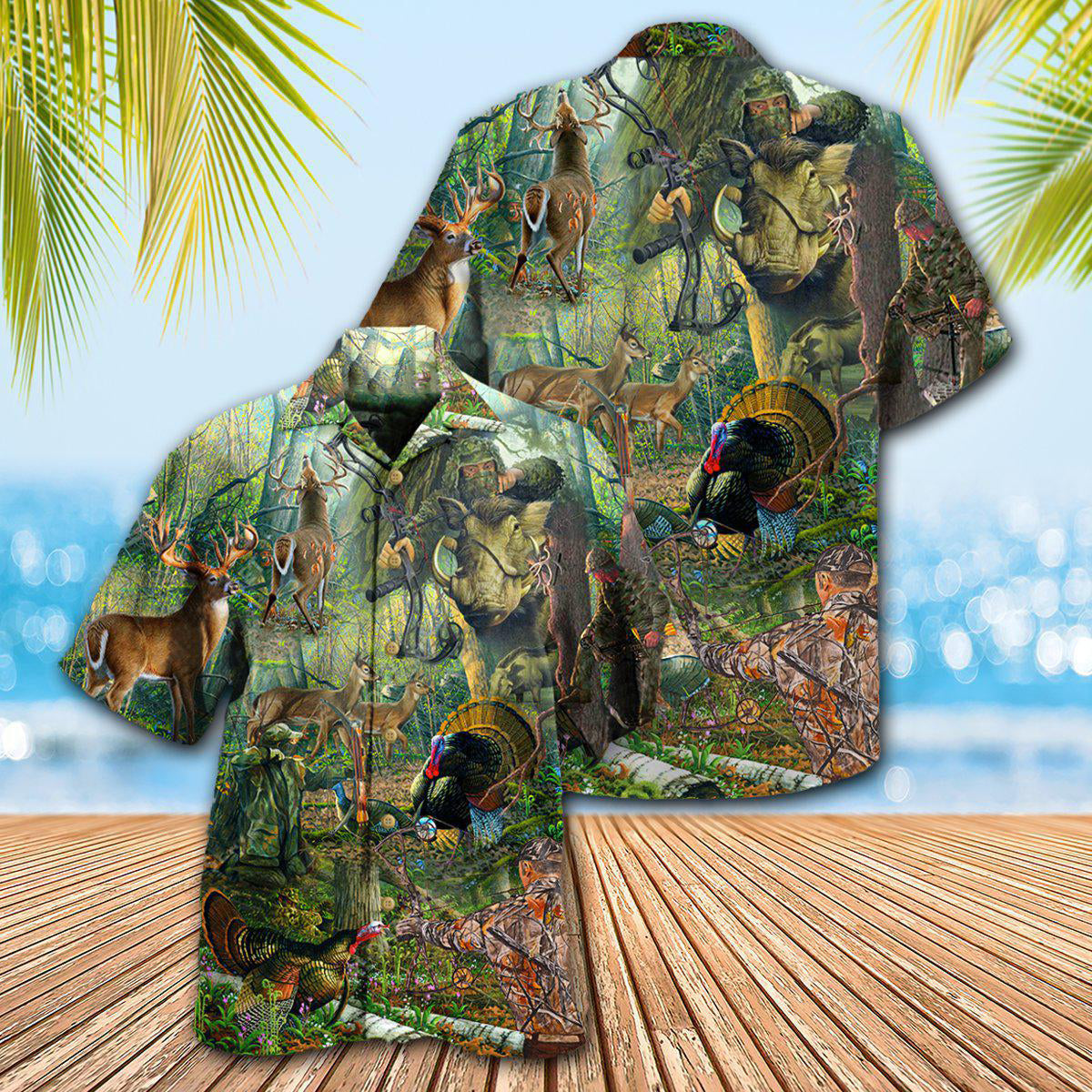 Hunting The Man The Myth The Hunting Legend Forest - Hawaiian Shirt - Owls Matrix LTD