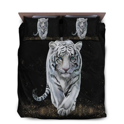 US / Twin (68" x 86") Tiger White Amazing Style - Bedding Cover - Owls Matrix LTD
