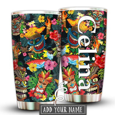 20OZ Tiki Holiday Tropical Cool Personalized - Tumbler - Owls Matrix LTD