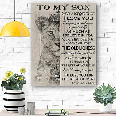 Lion To My Son Lion I Love You - Vertical Poster - Owls Matrix LTD