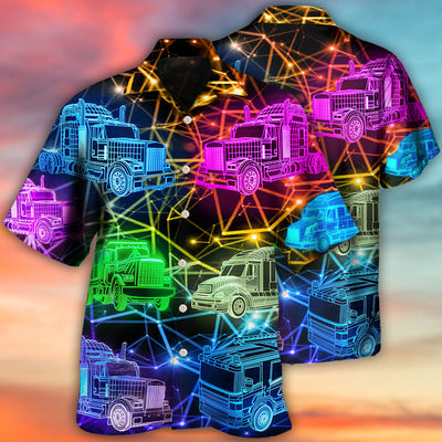 Truck Neon Colorful Style - Hawaiian Shirt - Owls Matrix LTD