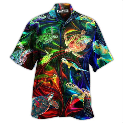 Hawaiian Shirt / Adults / S Turtle Amazing Neon Flash - Hawaiian Shirt - Owls Matrix LTD