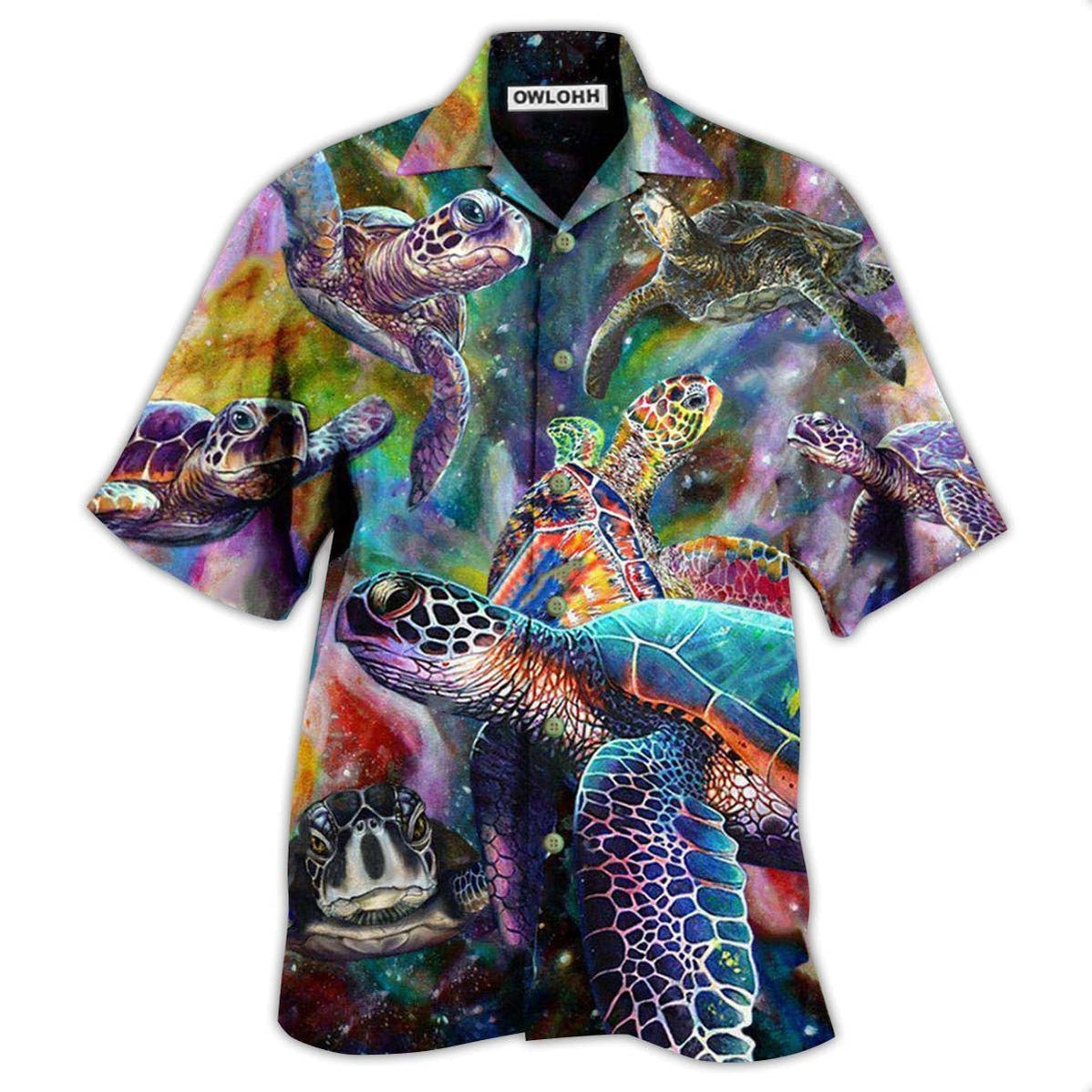 Hawaiian Shirt / Adults / S Turtle Galaxy Love Sea - Hawaiian Shirt - Owls Matrix LTD