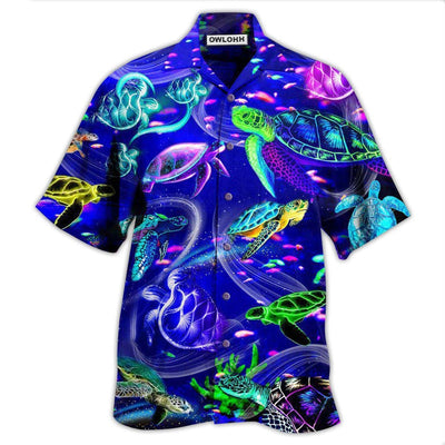 Hawaiian Shirt / Adults / S Turtle Life Is Better With A Turtle Blue Ocean - Hawaiian Shirt - Owls Matrix LTD