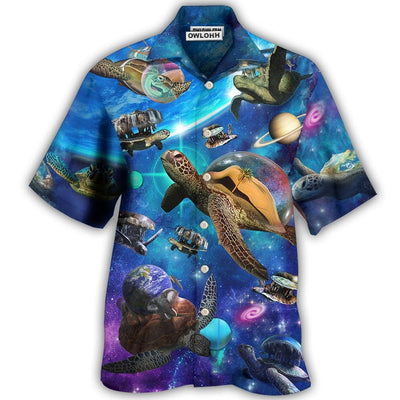 Hawaiian Shirt / Adults / S Turtle Loves Amazing Planet Style - Hawaiian Shirt - Owls Matrix LTD
