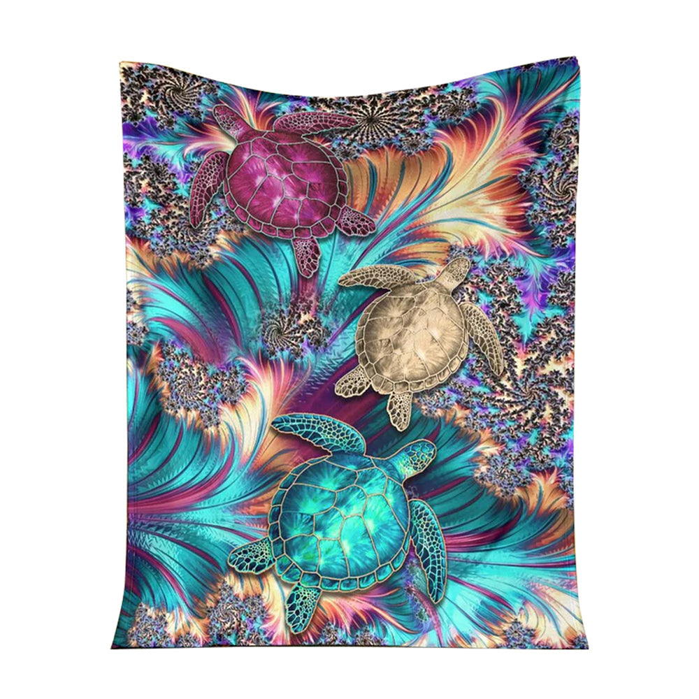 50" x 60" Turtle Magic So Lovely - Flannel Blanket - Owls Matrix LTD