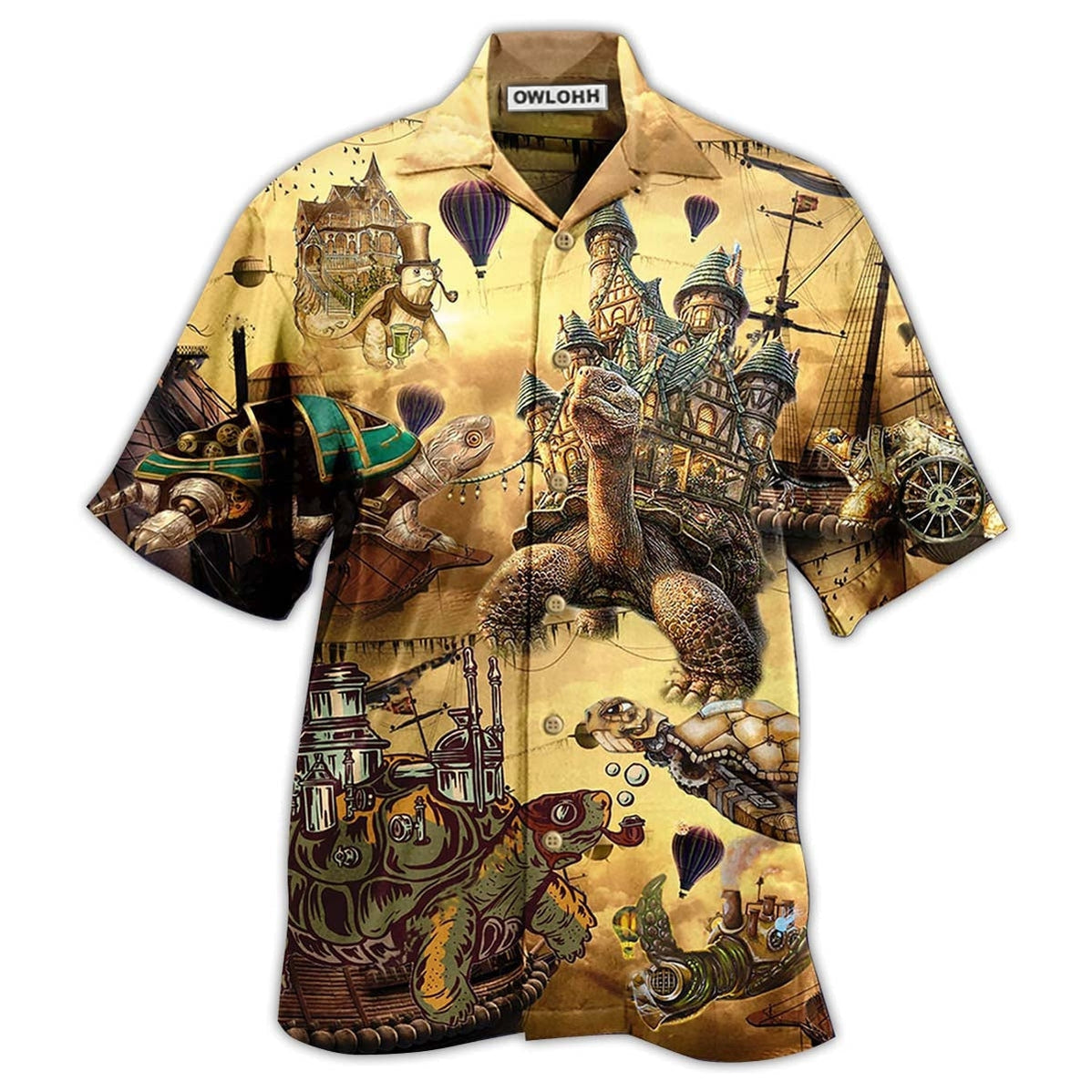 Hawaiian Shirt / Adults / S Turtle Vintage House - Hawaiian Shirt - Owls Matrix LTD