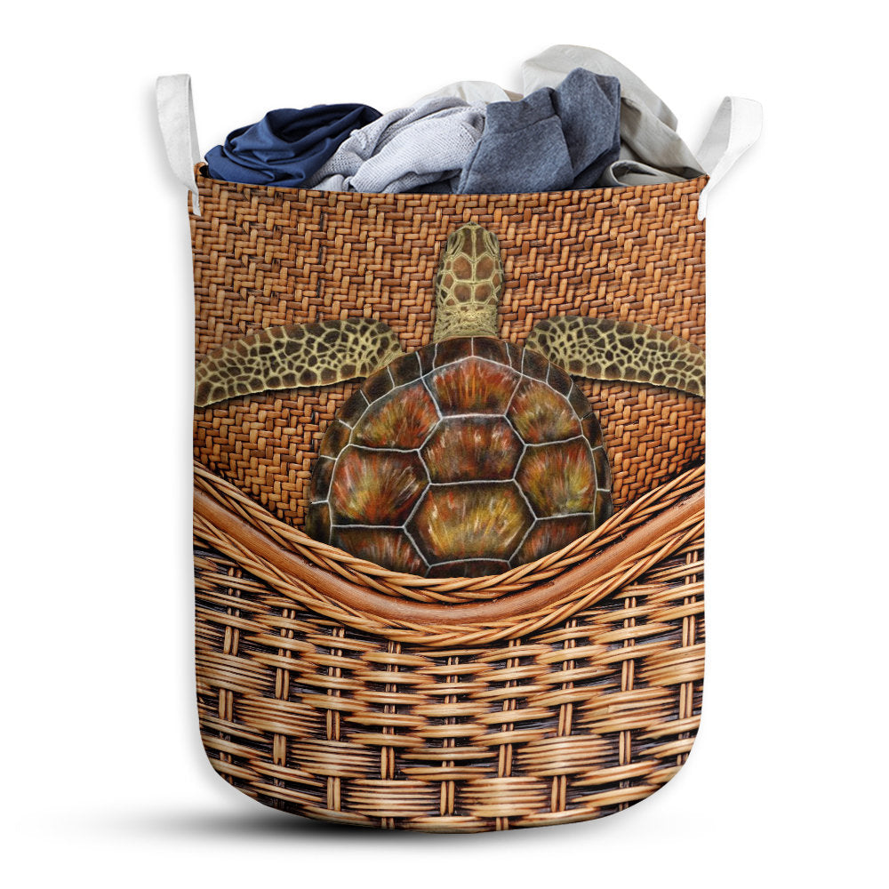S: 17.72”x13.78” (45x35 cm) Turtle Basic Style – Laundry Basket - Owls Matrix LTD