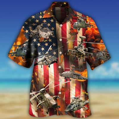 Combat Aircraft US Army Style - Hawaiian Shirt - Owls Matrix LTD