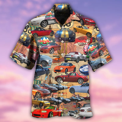 Car Lover Utah Miata Club Route 66 - Hawaiian Shirt - Owls Matrix LTD