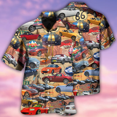 Car Lover Utah Miata Club Route 66 - Hawaiian Shirt - Owls Matrix LTD
