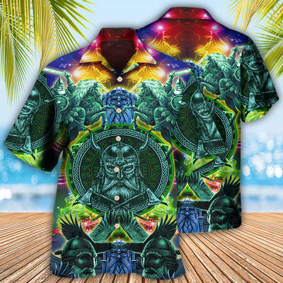 Viking Green Cool Christmas Style - Hawaiian Shirt - Owls Matrix LTD