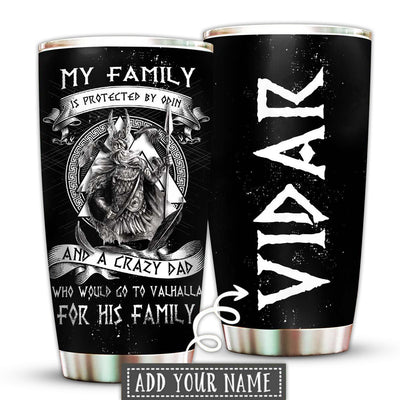 20OZ Viking My Family Is Protected Style Personalized - Tumbler - Owls Matrix LTD