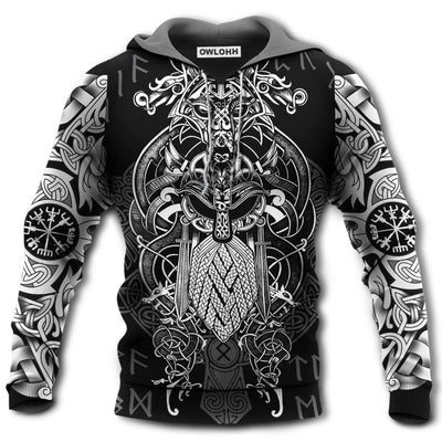 Unisex Hoodie / S Viking Warrior Blood Metal Style - Hoodie - Owls Matrix LTD
