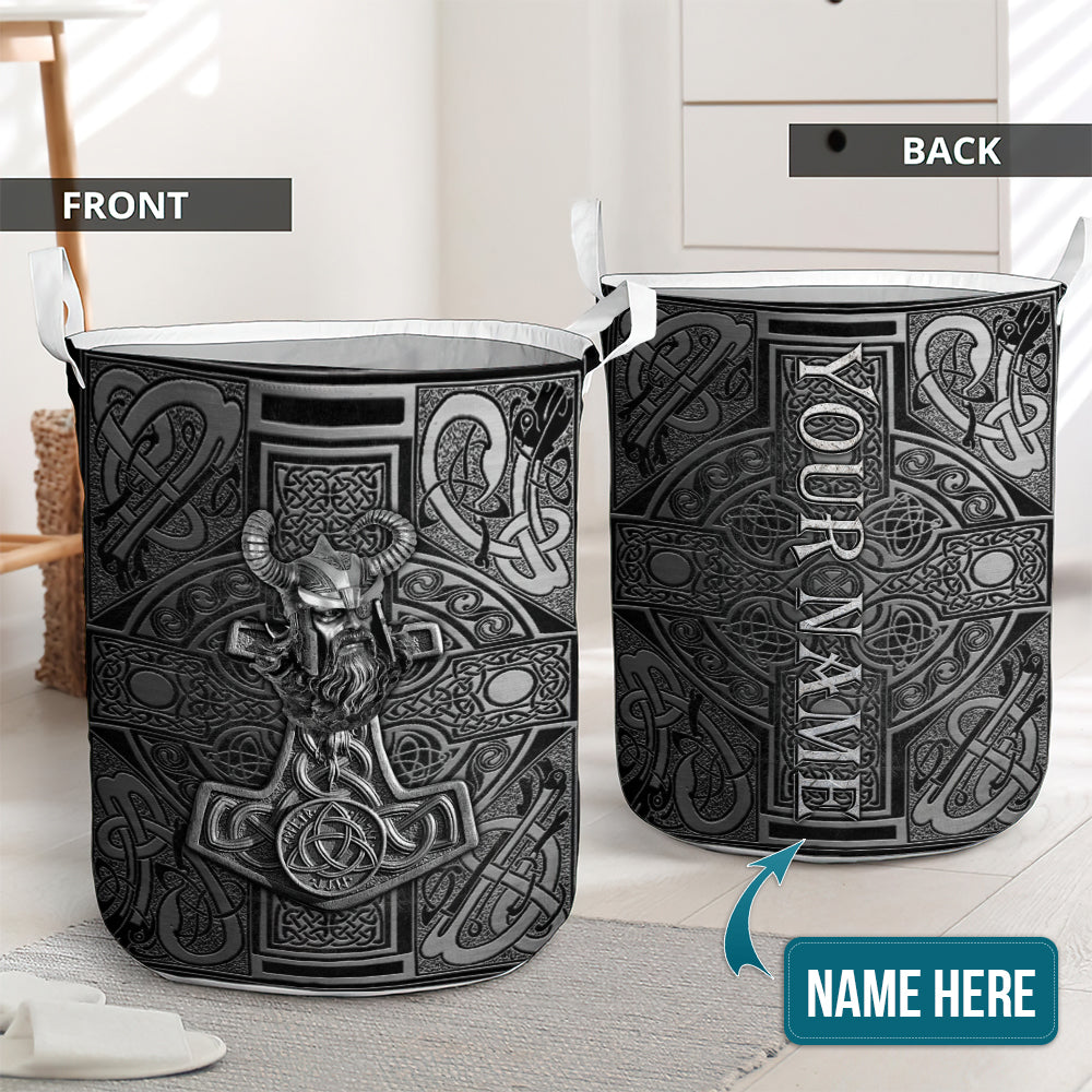 Viking Warrior Basic Style Special Personalized - Laundry Basket - Owls Matrix LTD