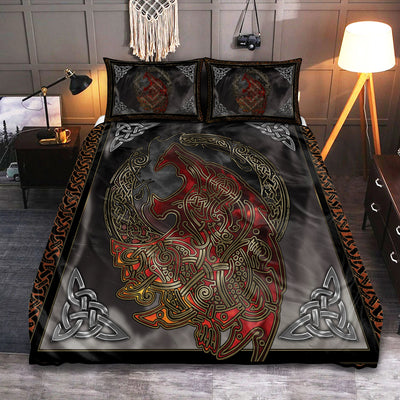 Viking Warrior Pattern Red - Bedding Cover - Owls Matrix LTD