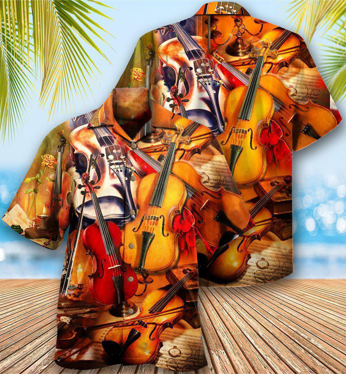 Violin Music Is My Passion - Hawaiian Shirt - Owls Matrix LTD