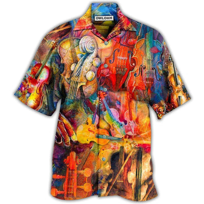 Hawaiian Shirt / Adults / S Violin Music Is My Soul Mix Color - Hawaiian Shirt - Owls Matrix LTD
