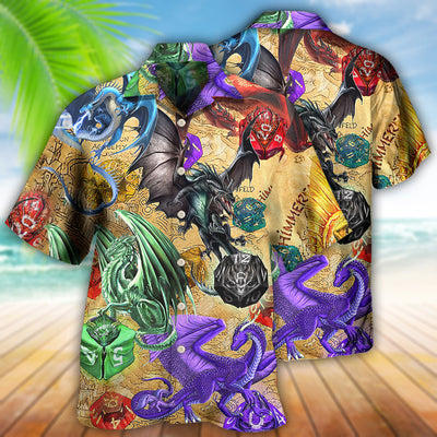 D20 Dragon So Cool Love Life - Hawaiian Shirt - Owls Matrix LTD