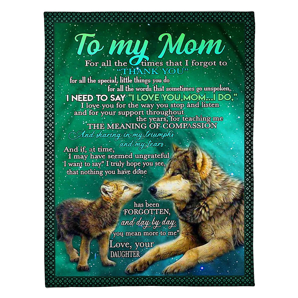 50" x 60" Wolf I Loved You My Whole Life Style - Flannel Blanket - Owls Matrix LTD