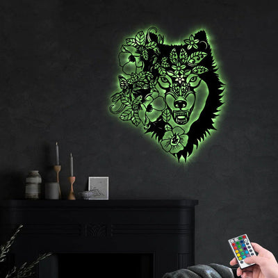 Wolf Is So Strong - Led Light Metal - Owls Matrix LTD