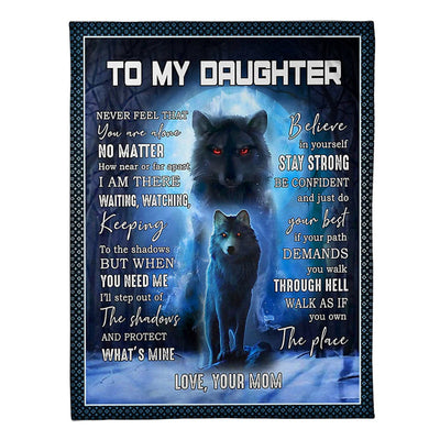 50" x 60" Wolf Step Out Of The Shadows Best Gift For Daughter - Flannel Blanket - Owls Matrix LTD