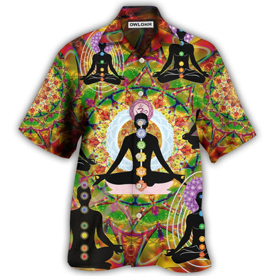 Hawaiian Shirt / Adults / S Yoga In A Wonderful Life - Hawaiian Shirt - Owls Matrix LTD
