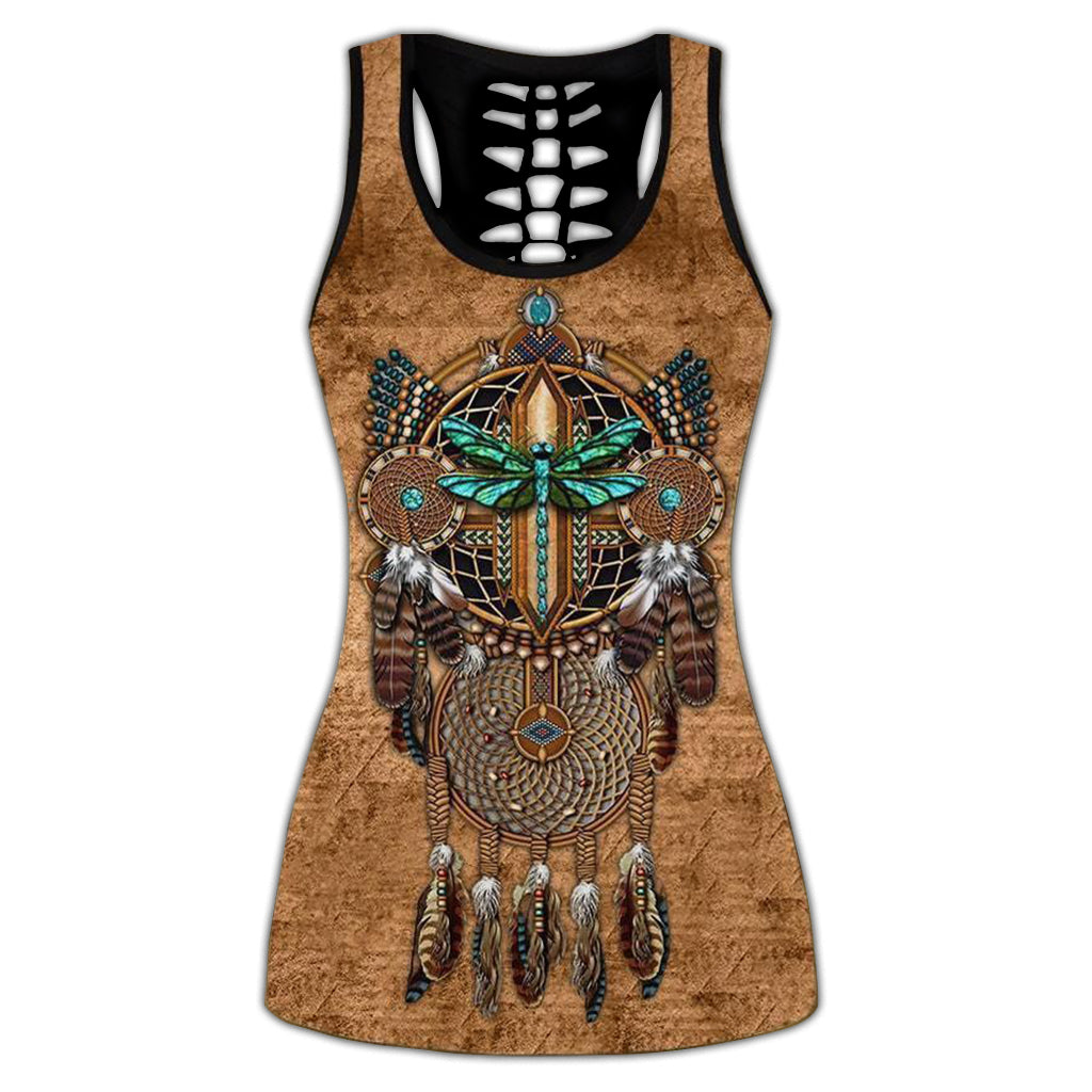 S Yoga Love Peace With Brown Style - Tank Top Hollow - Owls Matrix LTD