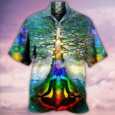 Yoga Peace Comes From Inside Tree Of Life - Hawaiian Shirt - Owls Matrix LTD