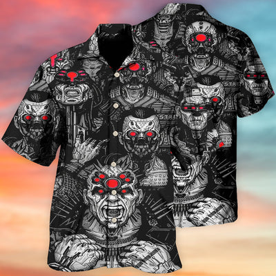 Zombie Will Work For Your Brains - Hawaiian Shirt - Owls Matrix LTD