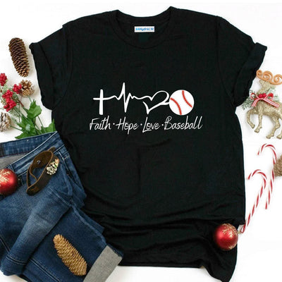 Baseball Faith MDGB1511017Z Dark Classic T Shirt