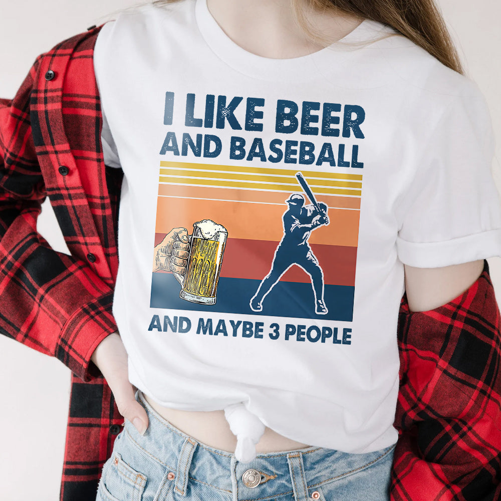 Baseball I Like Baseball And Beer DNGB1511021Z Light Classic T Shirt