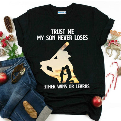 Baseball My Son Never Loses AGGB1511037Z Dark Classic T Shirt