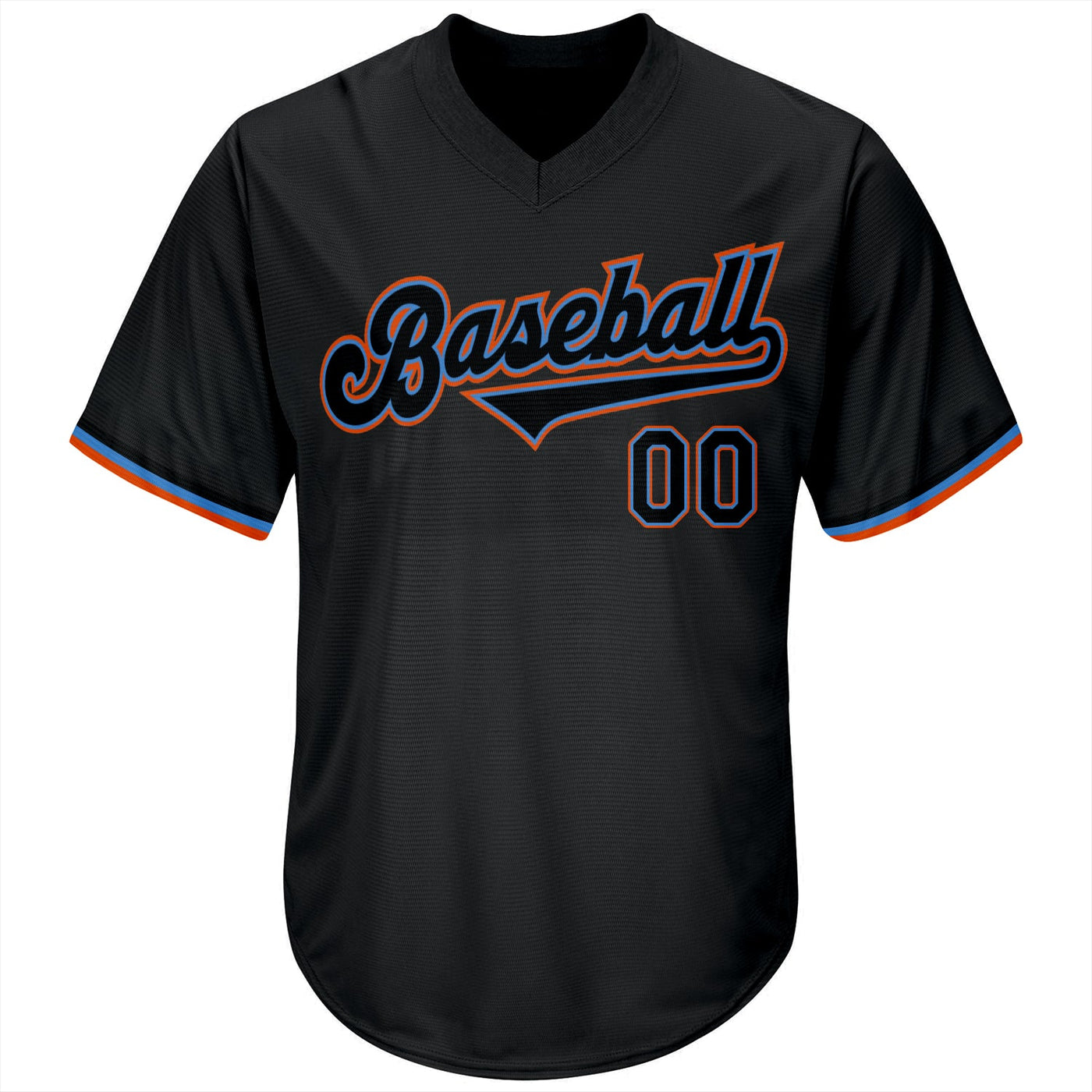 Custom Black Black-Powder Blue Authentic Throwback Rib-Knit Baseball Jersey Shirt - Owls Matrix LTD