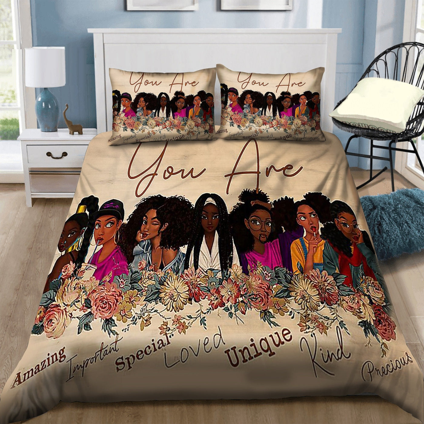 Black Woman You Are Amazing - Bedding Cover - Owls Matrix LTD