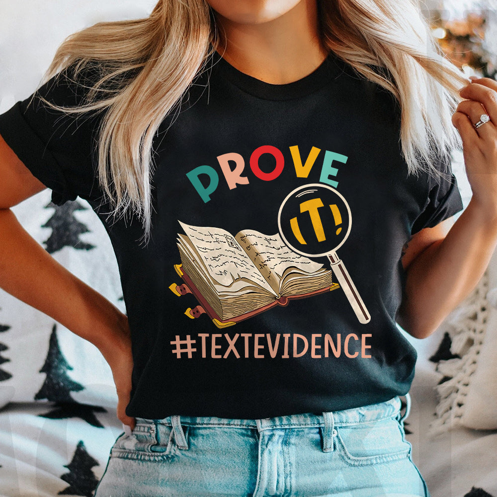 Book Prove It Text Evidence HARZ1304005Y Dark Classic T Shirt