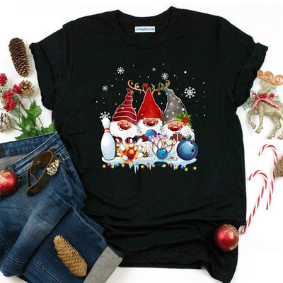Bowling Christmas Gnome BGRZ0411057Z Dark Classic T Shirt