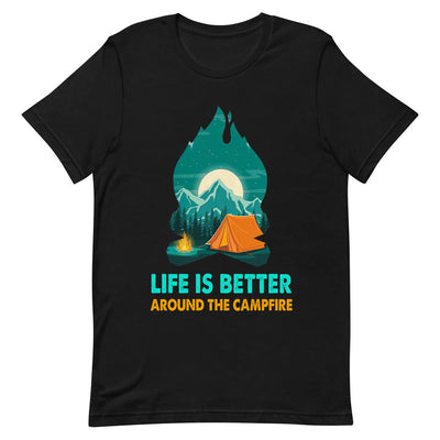 Camping Life Is Better Around The Campfire DNRZ1005001Y Dark Classic T Shirt