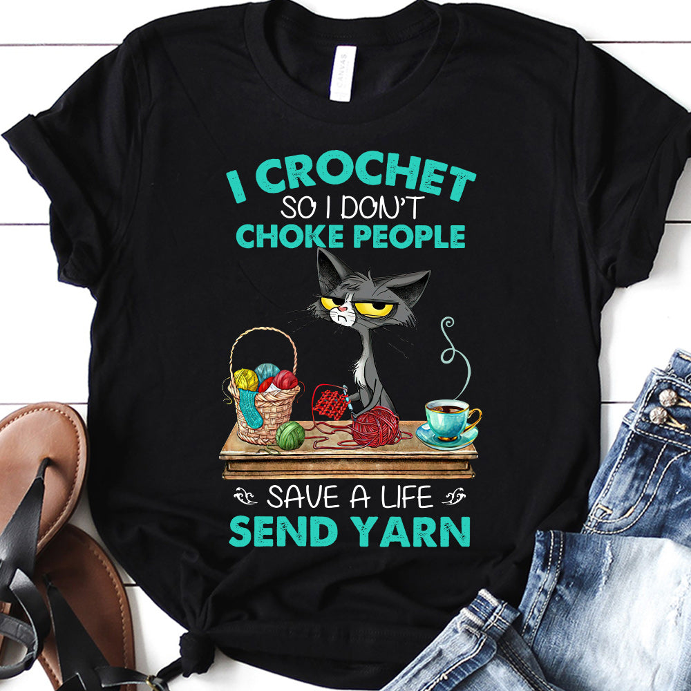 Cat Crochet HHQZ1810059Z Dark Classic T Shirt