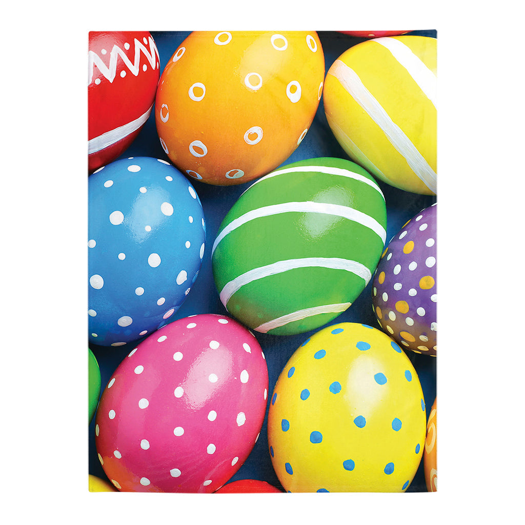 Easter Colorful Easter Eggs - Flannel Blanket - Owls Matrix LTD