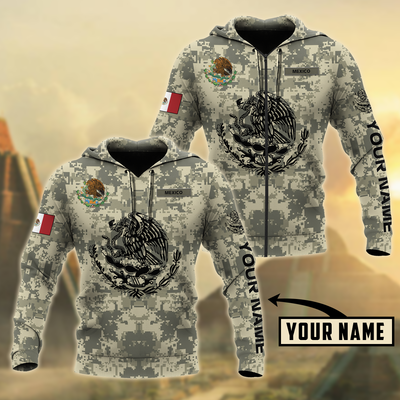 Mexican Army Style Personalized - Hoodie - Owls Matrix LTD