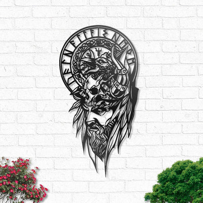 Viking Valkyrie Viking Warrior Stencil - Led Light Metal - Owls Matrix LTD